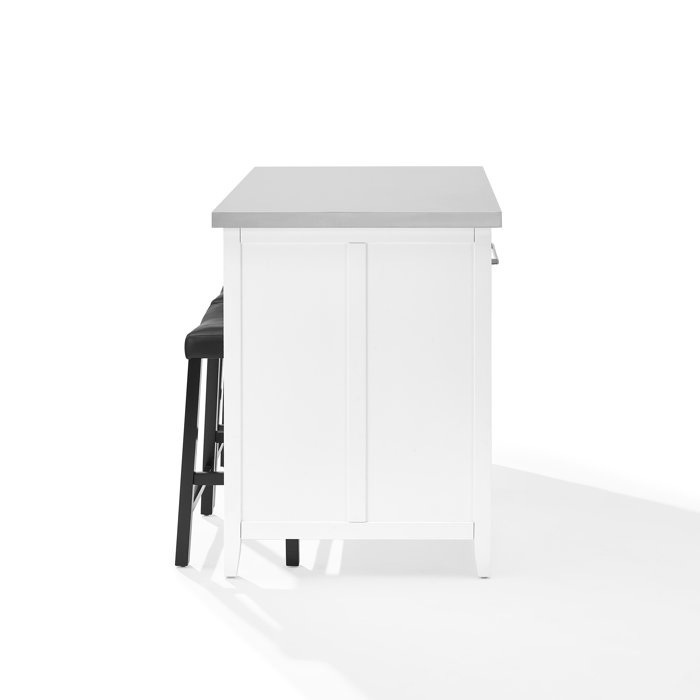 Red Barrel Studio® Karlianys Metal Kitchen Island Set & Reviews Wayfair